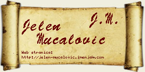 Jelen Mučalović vizit kartica